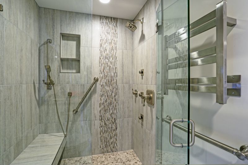 Shower with Built-in Shelves